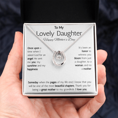 To My Lovely Daughter, Happy Mother's Day Necklace