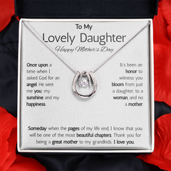 To My Lovely Daughter, Happy Mother's Day Necklace