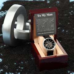 To My Man Life, Love, Best Friend- Openwork Watch