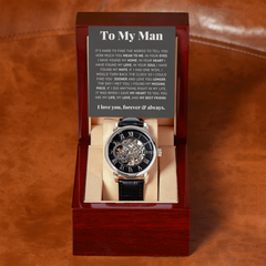 To My Man Life, Love, Best Friend- Openwork Watch