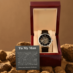 To My Man Life, Love, Best Friend- Openwork Watch