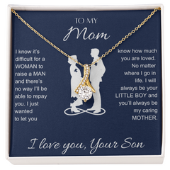 To My Mom, I Love You, Your Son Necklace