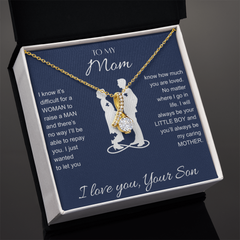 To My Mom, I Love You, Your Son Necklace