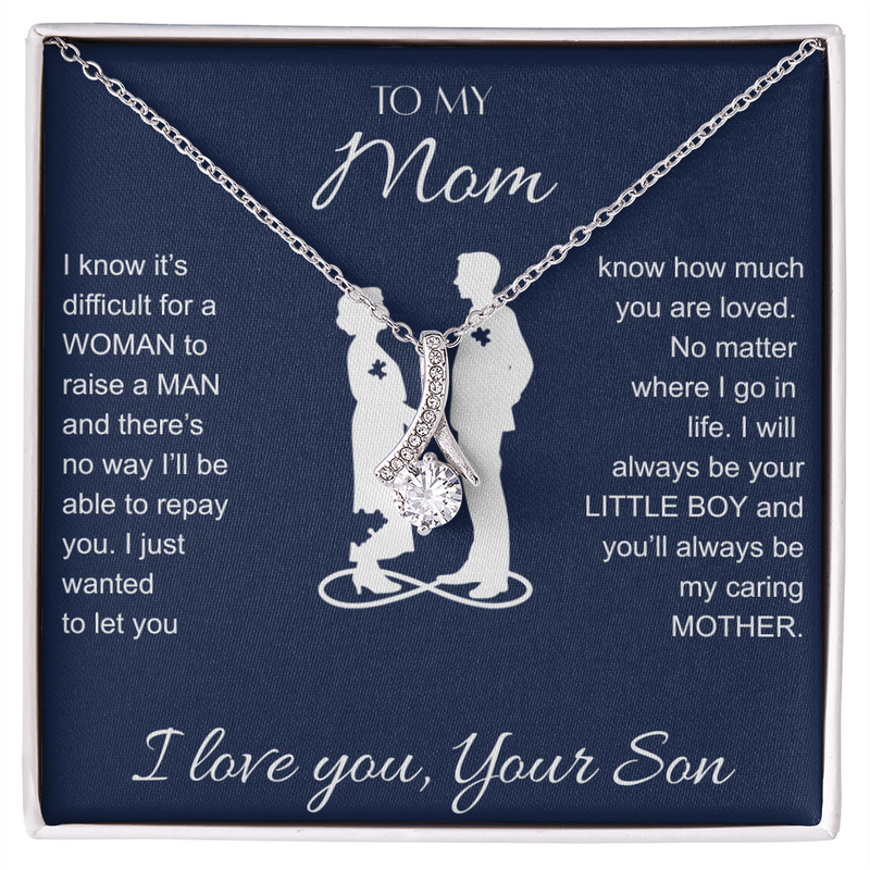 To My Mom, I Love You, Your Son Necklace