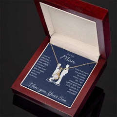 To My Mom, I Love You, Your Son Necklace