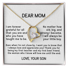 To Mom Forever Love Necklace
